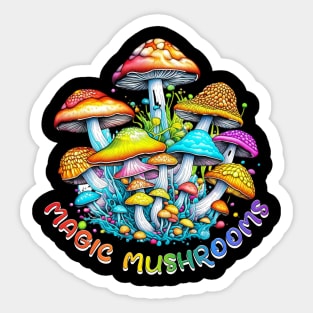 Magic Mushrooms - colorful Sticker